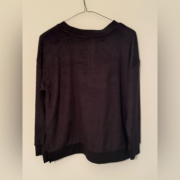 JUSTICE ACTIVE GIRLS 16 / 18 BLACK FLEECE LOGO TUNIC SWEATSHIRT - SOFT! - Picture 2 of 3